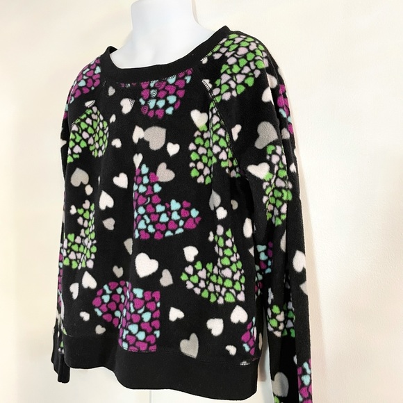 Girl’s Crewneck HEARTS Fleece Size M 7/8 - Picture 4 of 8